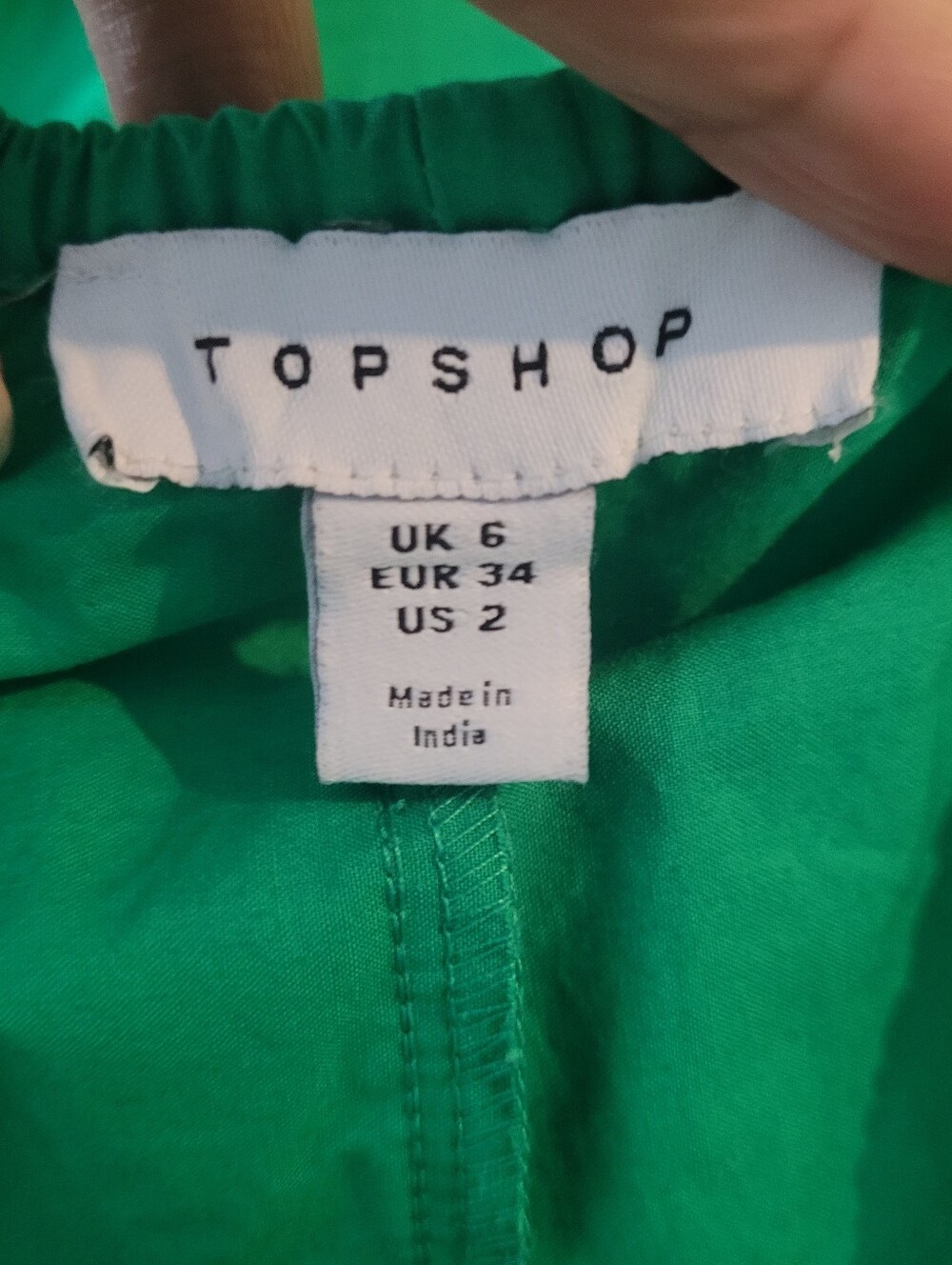 Topshop Emerald Green Cutout Midi Dress US 2 100% Cotton Pockets Travel Summer - Picture 6 of 8